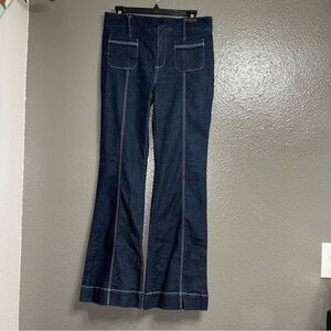 Pilcro and the Letterpress Contrast Stitch High Rise Bootcut Jeans size 28